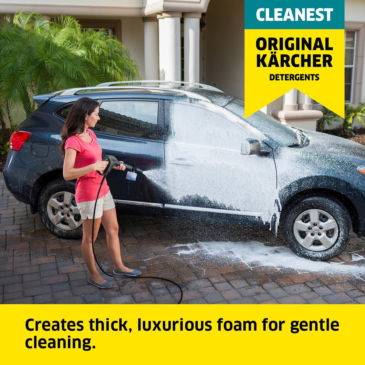 Kärcher 1 Gallon Pressure Washer Vehicle Detergent and Wax - Power Washer Soap for Cars, Bikes, Trucks, Boats and More