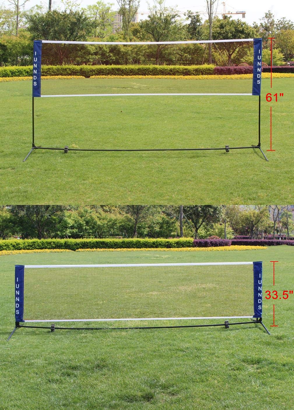 Sports God Portable Badminton Volleyball Tennis Net Set with Stand/Frame (14 ft)