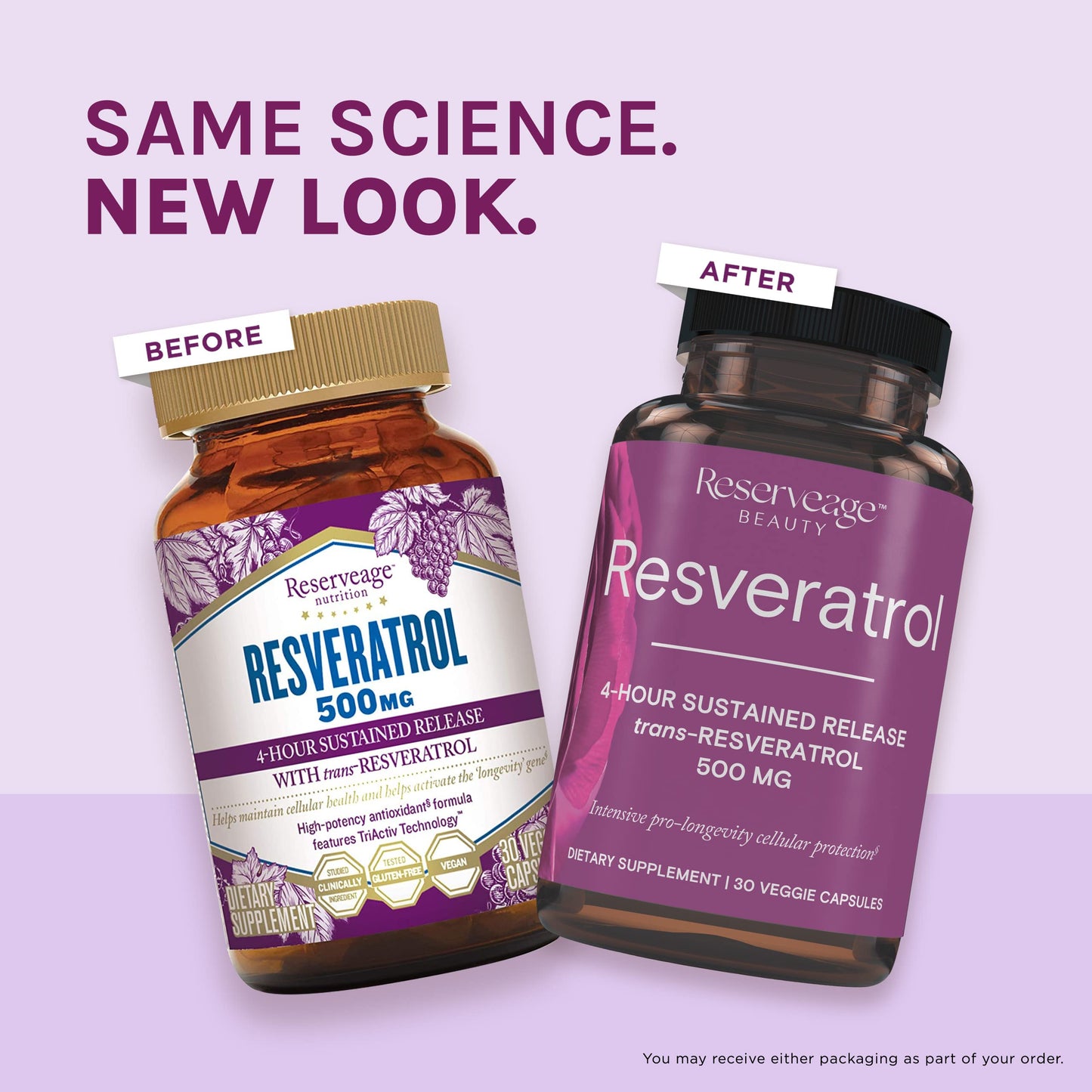 Reserveage Nutrition - Reserveage Beauty, Resveratrol 500 mg, Antioxidant Supplement for Heart and Cellular Health, Supports Healthy Aging and Immune System, Paleo, Keto, 30 Capsules