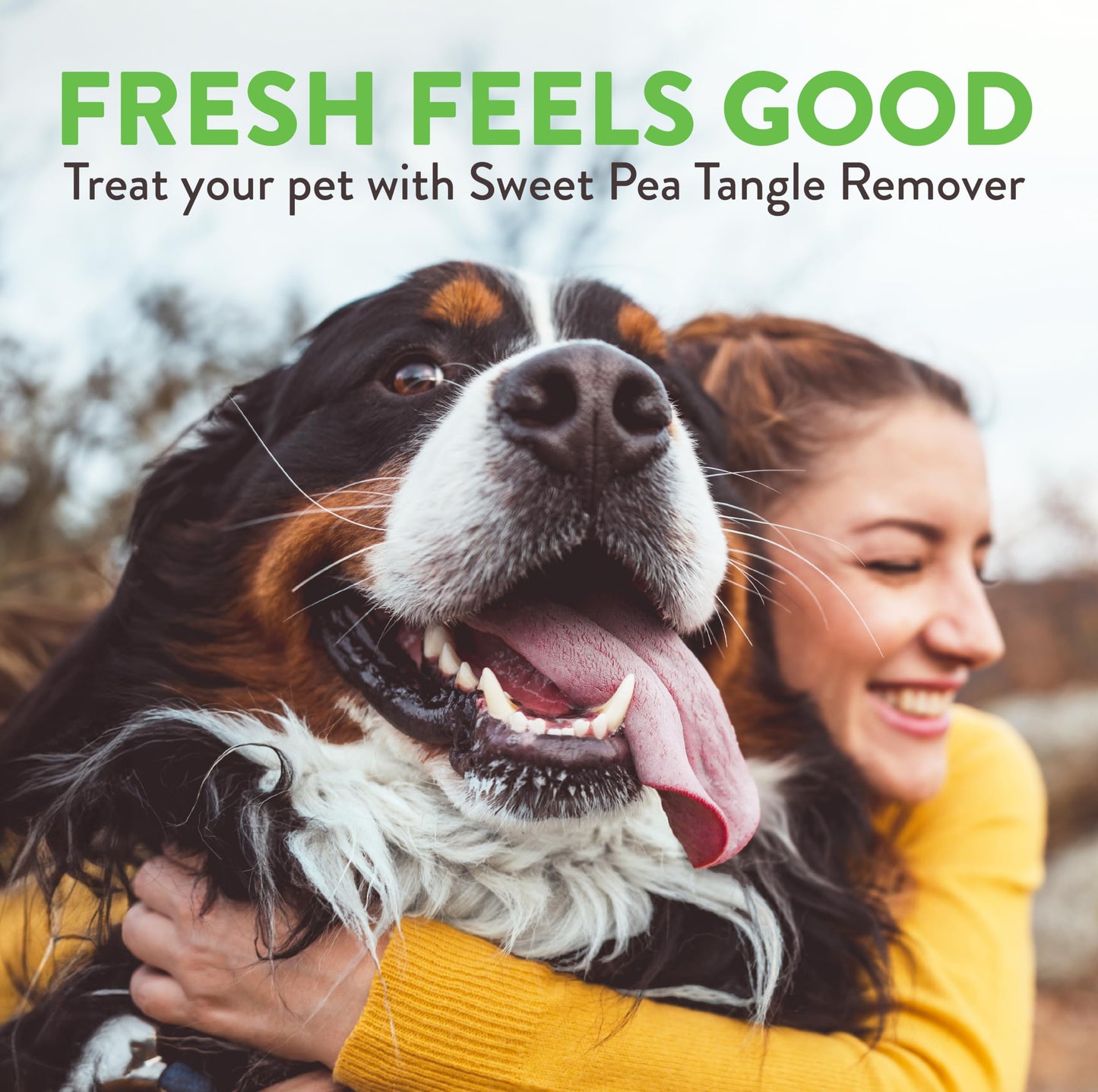 TropiClean Sweet Pea Cat & Dog Detangler Spray Dematting | Dog Conditioner Spray Derived from Natural Ingredients | Made in the USA | 16 oz.