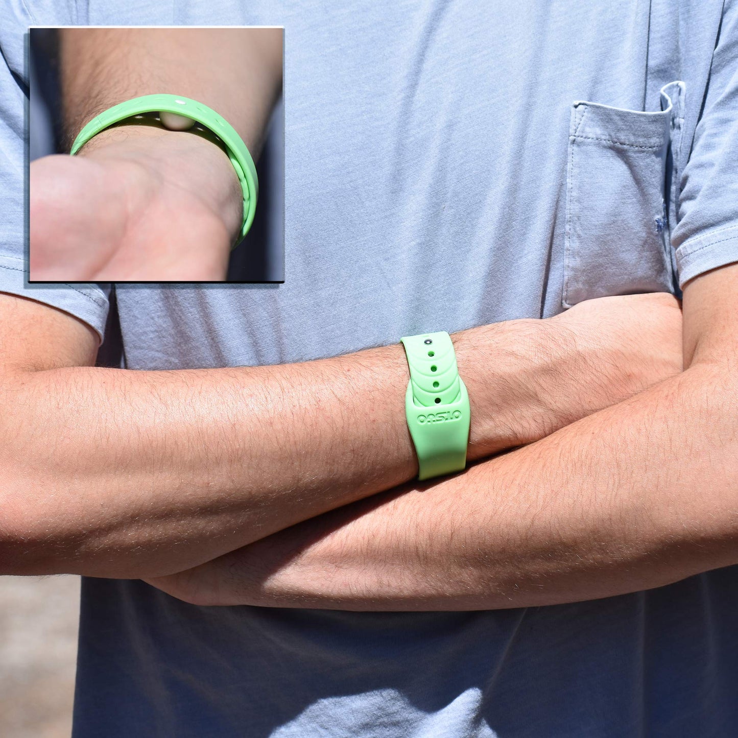 Otsuo Nausea Relief Wristband for Motion and Sea Sickness | Anti-Nausea Acupressure Bands for Morning Sickness | Sea Bands for Motion Sickness Relief. (Inky Black)