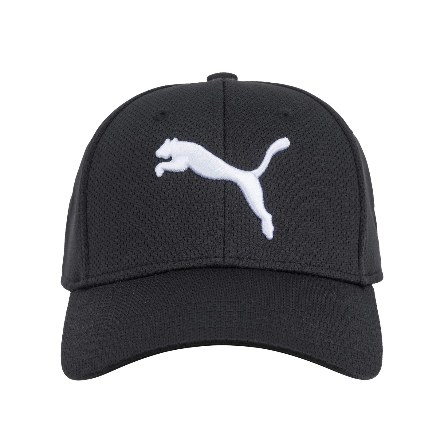 PUMA unisex adult Evercat Mesh Stretch Fit Baseball Cap, Black, Large-X-Large US