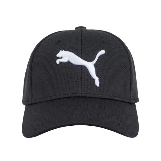 PUMA unisex adult Evercat Mesh Stretch Fit Baseball Cap, Black, Large-X-Large US