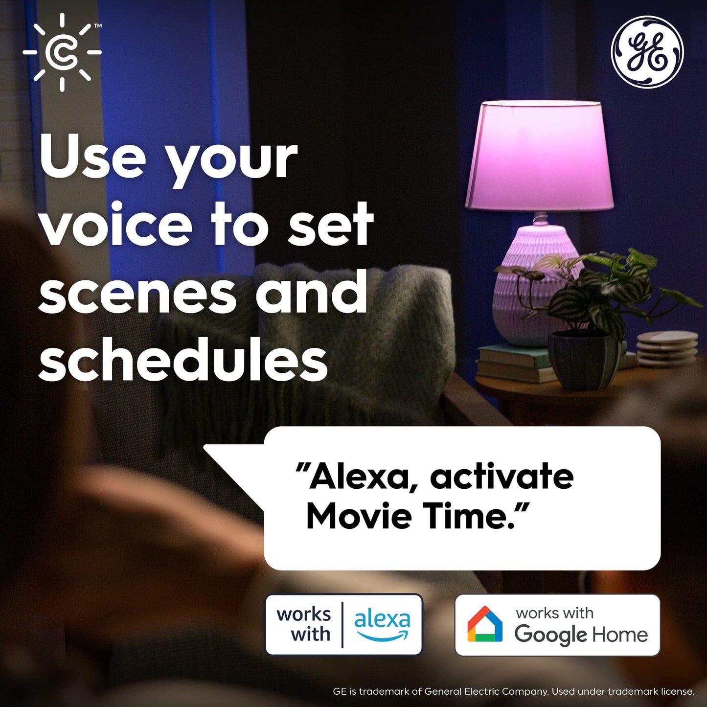 GE CYNC Smart LED Light Bulb, Color Changing Lights, Bluetooth and Wi-Fi Lights, Works with Alexa and Google Home, A19 Light Bulb (1 Pack)