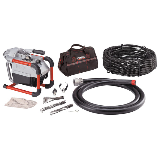 RIDGID 66497 K-60SP-SE Sectional Machine, Sectional Sewer Machine with A-61 Auger Tool Kit and A-62 Drain Cable Kit, Drain Cleaner Machine
