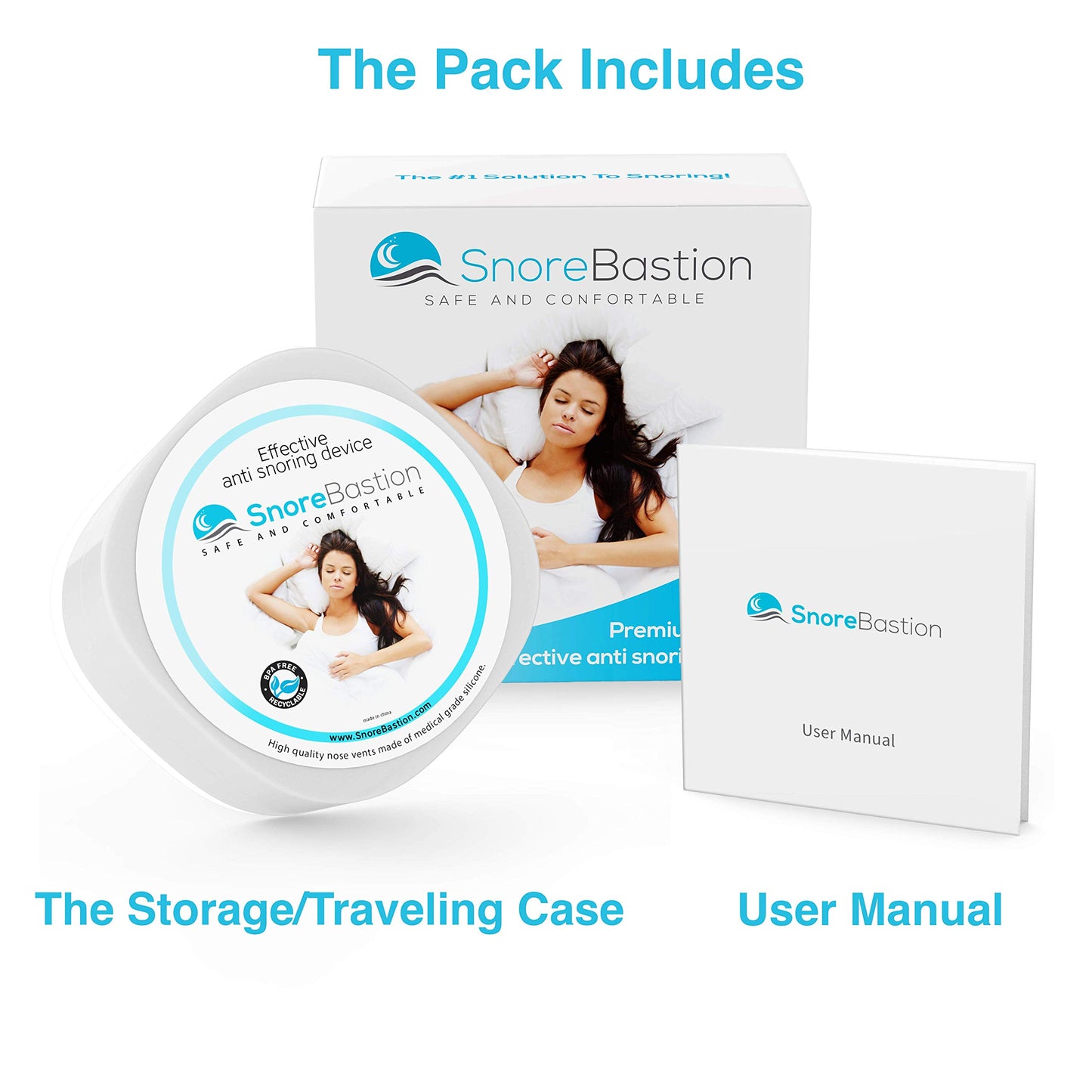 Nostril Opener by Snore Bastion -12 Nasal Dilators for Sleeping - Soft Silicone Nose Breathing Inserts - Nasal Cones - Nose Plugs for Snoring - Snore Silencer Sinus Vents - Nose Vents