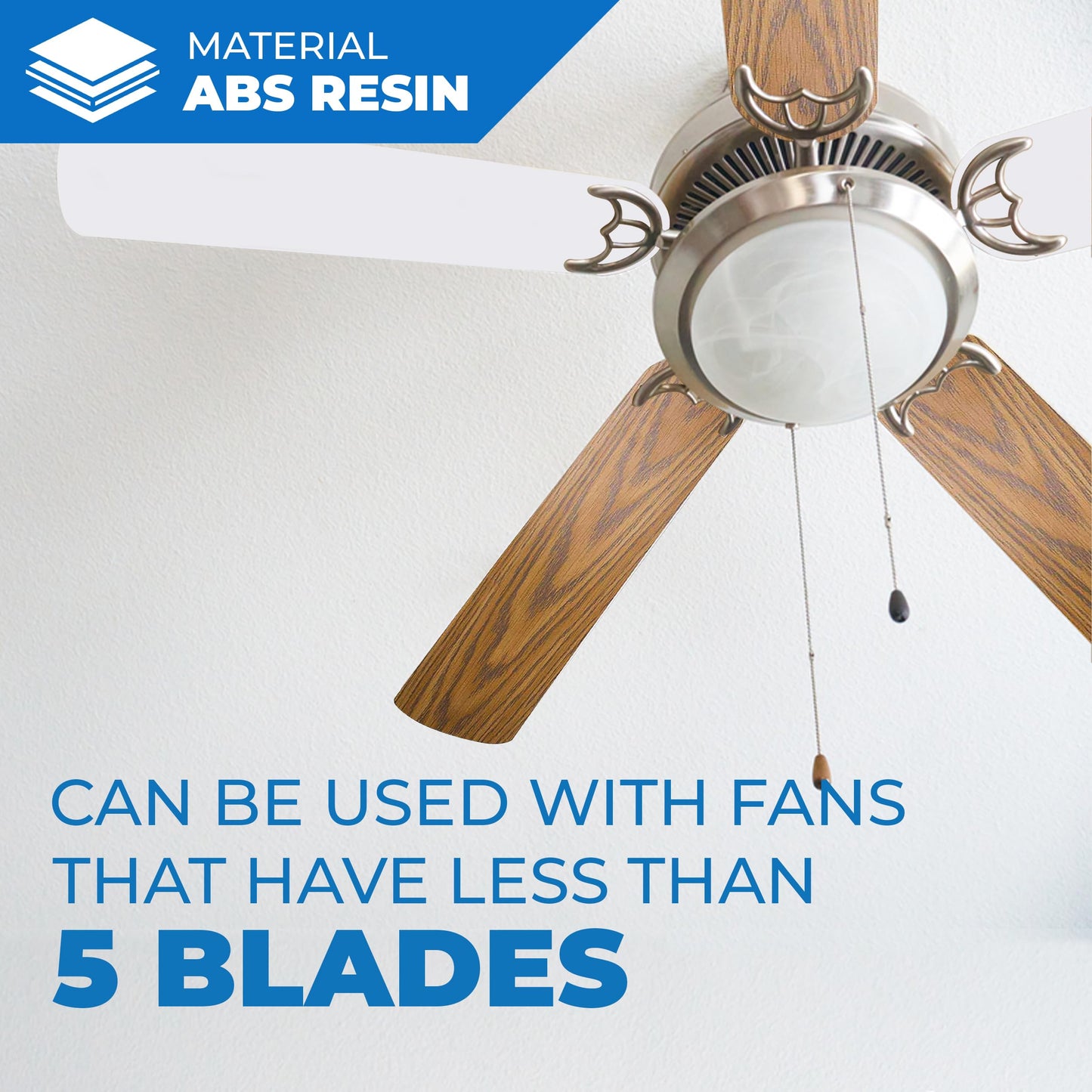 OHLECTRIC 5PCS 16 ½ Inches Fan Blades - Fan Replacement Blades For 42-inch Ceiling Fan - Substitution for Broken Blades - High-Performance Ceiling Fan Blades - Indoor Use, Oak/Walnut - OL-40489