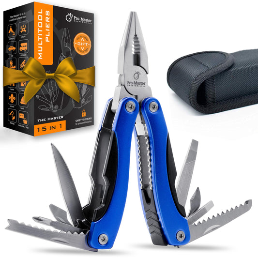 Multi Tool Pocket Knife Set 15 in 1 - The Ultimate Christmas Gift for Men! Practical & Versatile Multi-tool Perfect Stocking Stuffer