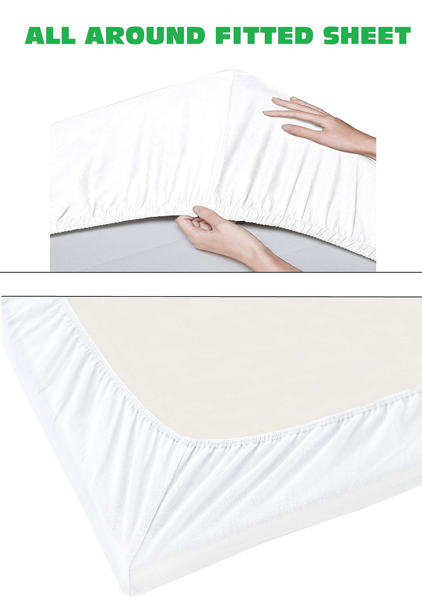 Elegant Comfort 1500 Premier Wrinkle & Fade Resistant Hotel Quality 4-Piece Bed Sheet Set Ultra Soft Luxurious Bed Sheet Set Includes Flat Sheet, Fitted Sheet and 2 Pillowcases