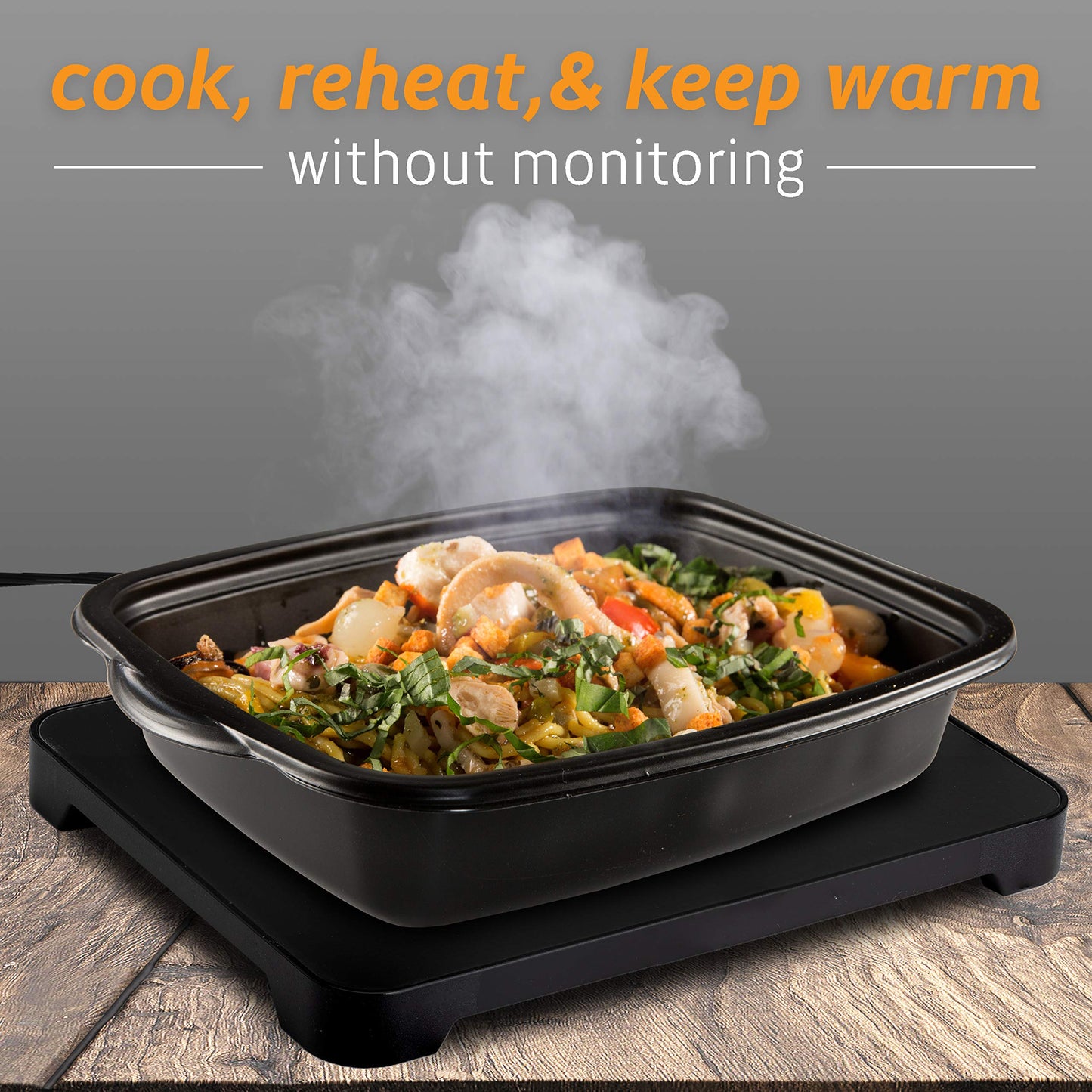 HotLogic Mini Portable Electric Lunch Box Food Heater - Innovative Food Warmer and Heated Lunch Box for Adults Car/Home - Easily Cook, Reheat, and Keep Your Food Warm - Purple (120V)
