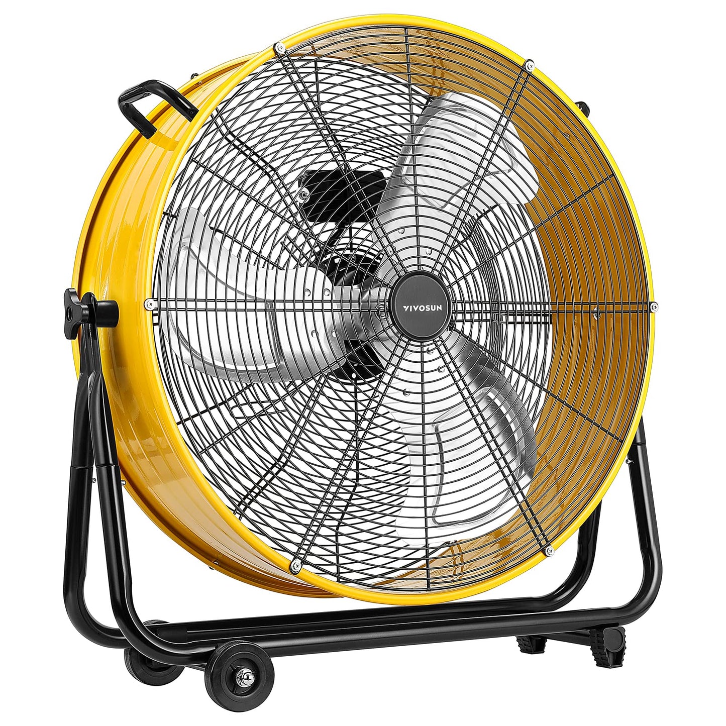 VIVOSUN Industrial Tilt Drum Fan 24” 8540CFM Heavy Duty High Velocity Floor Standing Fan 3 Speed Air Circulation for Basement Warehouse Factory, ETL Certified