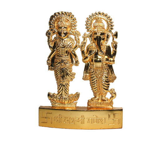 IndianStore4All laxmi Ganesha Lakshmi Ganesh Gold Plated Statue~ Hindu God & God